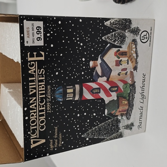 1999 Victorian Village Collectibles Lighted Barnacle Lighthouse Handpainted - Picture 3 of 13